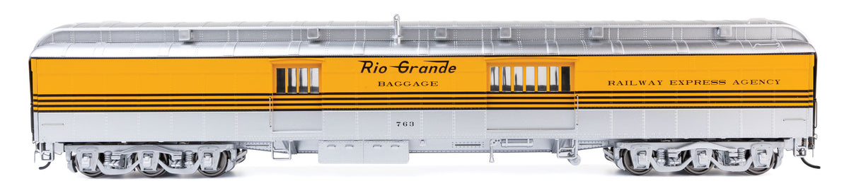 70' Heavyweight Baggage Car  - Ready to Run -- Denver & Rio Grande Western #763-1