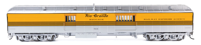 70' Heavyweight Baggage Car  - Ready to Run -- Denver & Rio Grande Western #763-1
