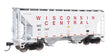 37' 2980 Cubic-Foot 2-Bay Covered Hopper - Ready to Run -- Wisconsin Central #84747-1