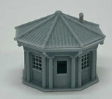 Octagon Building with Roof -- Kit - Unpainted Cast Resin-1