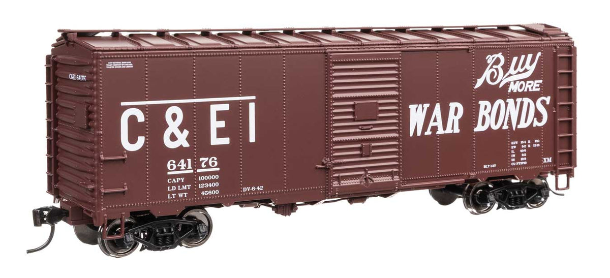 40' AAR Modified 1937 Boxcar - Ready to Run -- Chicago & Eastern Illinois #64176-2
