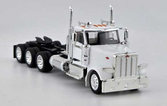 Peterbilt 589 3-Axle Day-Cab Semi Tractor - Assembled -- White-1