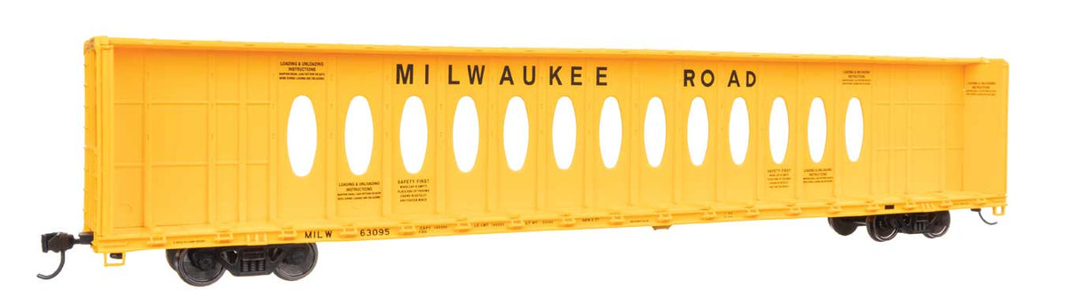 72' Centerbeam Flatcar w/Opera Windows - Ready to Run -- Milwaukee Road #63095-2