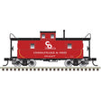 C&O-Style Steel Center-Cupola Caboose - 2-Rail - Ready to Run - Trainman(R) -- Chesapeake & Ohio (red, black, white, Progress Logo)-1