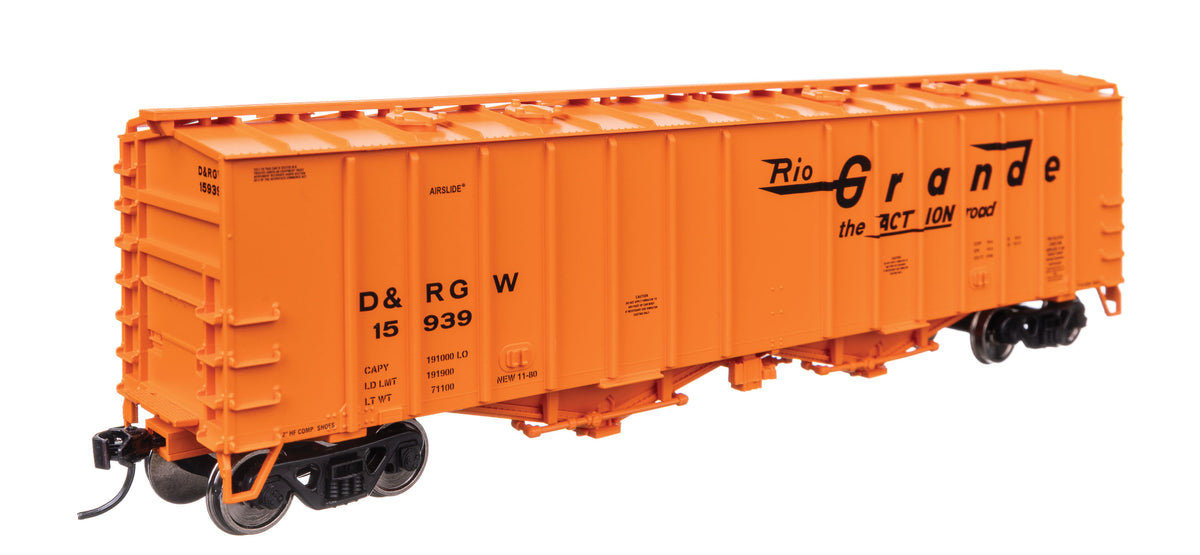 50' 2-Bay Airslide(R) Covered Hopper - Ready to Run -- Denver & Rio Grande Western(TM) #15939-2
