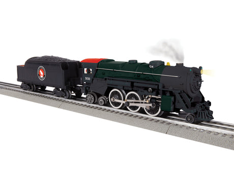 2-6-4 LionChief - 3-Rail - w/RailSounds(R) , Bluetooth & Smoke -- Great Northern #5030 (black, tuscan)-1