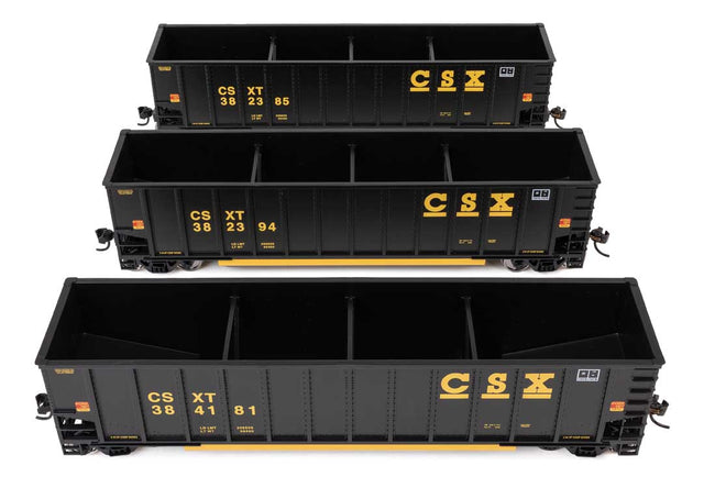 50' Bethgon Coalporter Gondola 3-Pack - Ready to Run -- CSX #382385, #382394, #384181-1