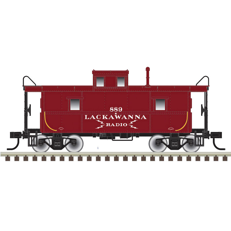 C&O-Style Steel Center-Cupola Caboose - 3-Rail - Ready to Run - Trainman(R) -- Delaware, Lackawanna & Western (Boxcar Red)-1