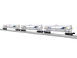 50' Tank Car 3-Pack - 3-Rail - Ready to Run -- Archer-Daniels-Midland #18001, 18006, 18020 (white, blue, Corn Sweeteners Lo-1
