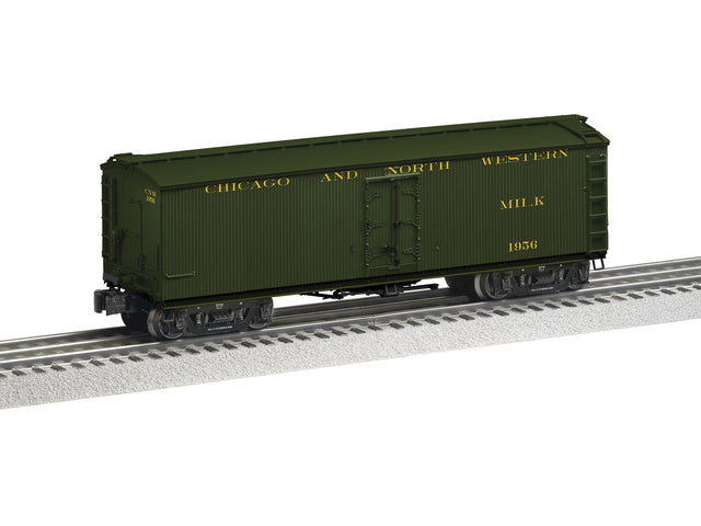 Wood Milk Reefer - 3-Rail - Ready to Run -- Chicago & North Western #1956 (Pullman Green)-1