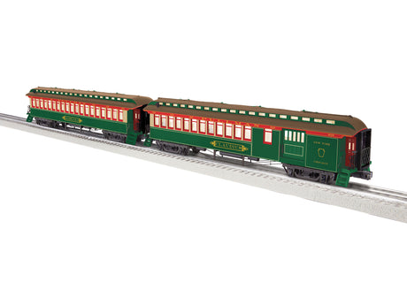 Wood Coach & Combine Car Set - 3-Rail - Ready to Run -- Pennsylvania Railroad Set B Marigold, Claudius (Yellow Kid Scheme)-1