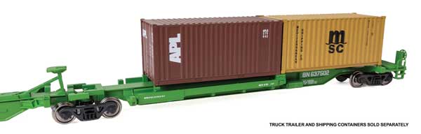 263' Five-Unit All-Purpose 48' Spine Car - Ready to Run -- Burlington Northern #637502-4