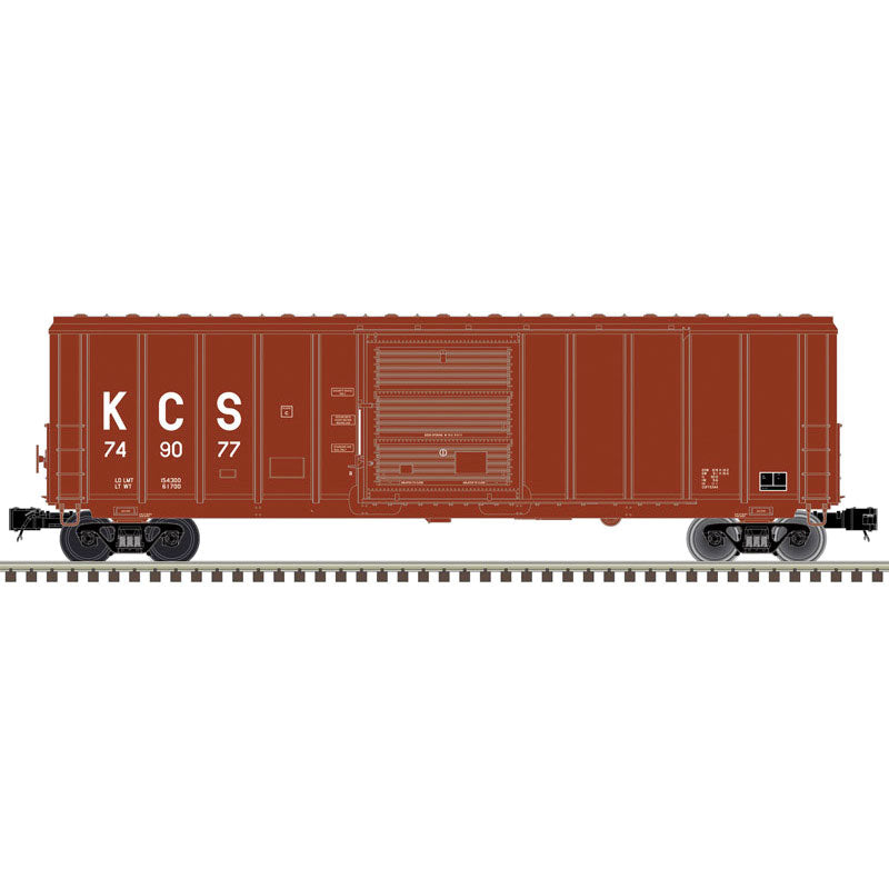 PS-5344 Single-Door Boxcar - 2-Rail - Ready to Run -- Kansas City Southern (Boxcar Red)-1