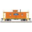C&O-Style Steel Center-Cupola Caboose - 3-Rail - Ready to Run - Trainman(R) -- Ford(R) (orange, yellow, blue)-1