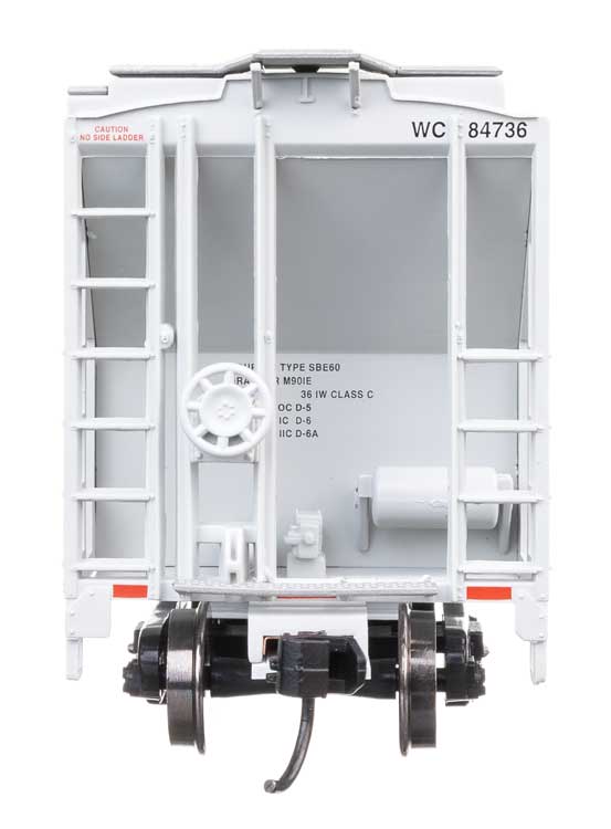37' 2980 Cubic-Foot 2-Bay Covered Hopper - Ready to Run -- Wisconsin Central #84736-3