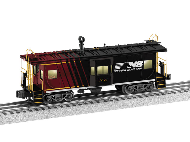 Bay Window Caboose - 3-Rail - Ready to Run -- Norfolk Southern #2026 (Landmark Scheme, black, maroon, white)-1