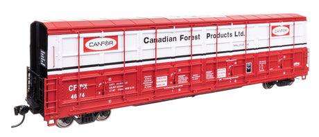 56' Thrall All-Door Boxcar - Ready to Run -- Canfor (Red) #4674-1