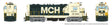 EMD CF7 Square Cab - Standard DC -- Midwest Coal Hauling #2627 (red, black, white)-1