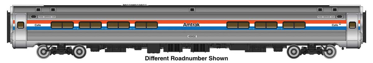 85' Amfleet I Amcafe - Lighted - Ready to Run -- Amtrak(R) Phase III (Decal)-1