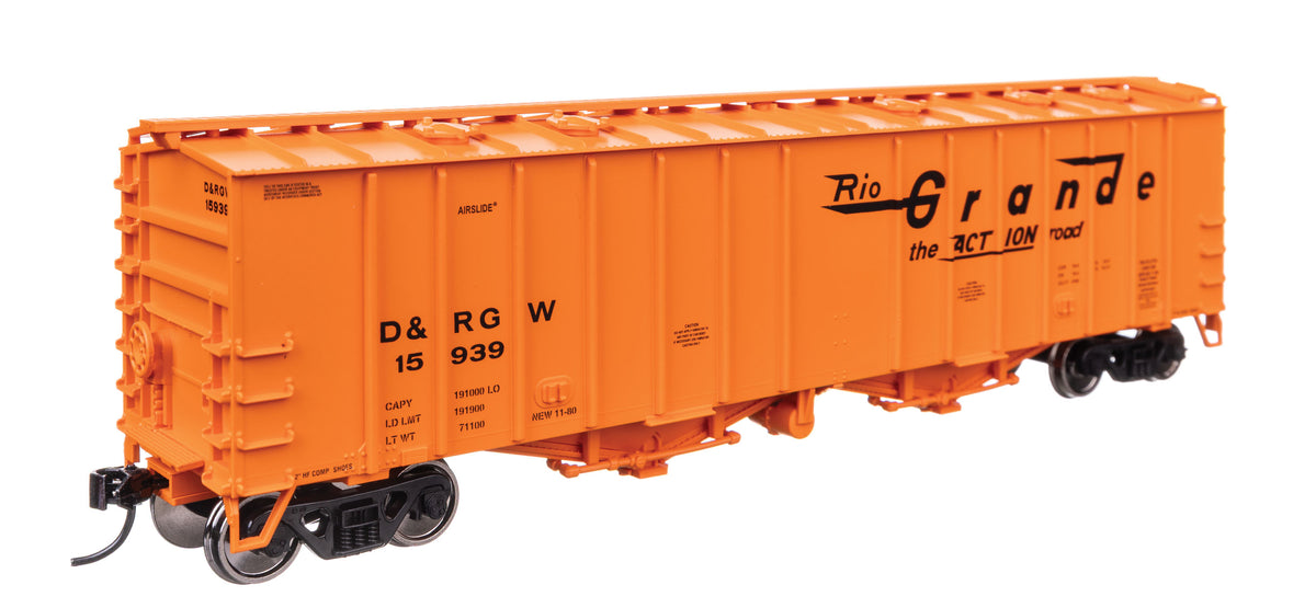 50' 2-Bay Airslide(R) Covered Hopper - Ready to Run -- Denver & Rio Grande Western(TM) #15939-1