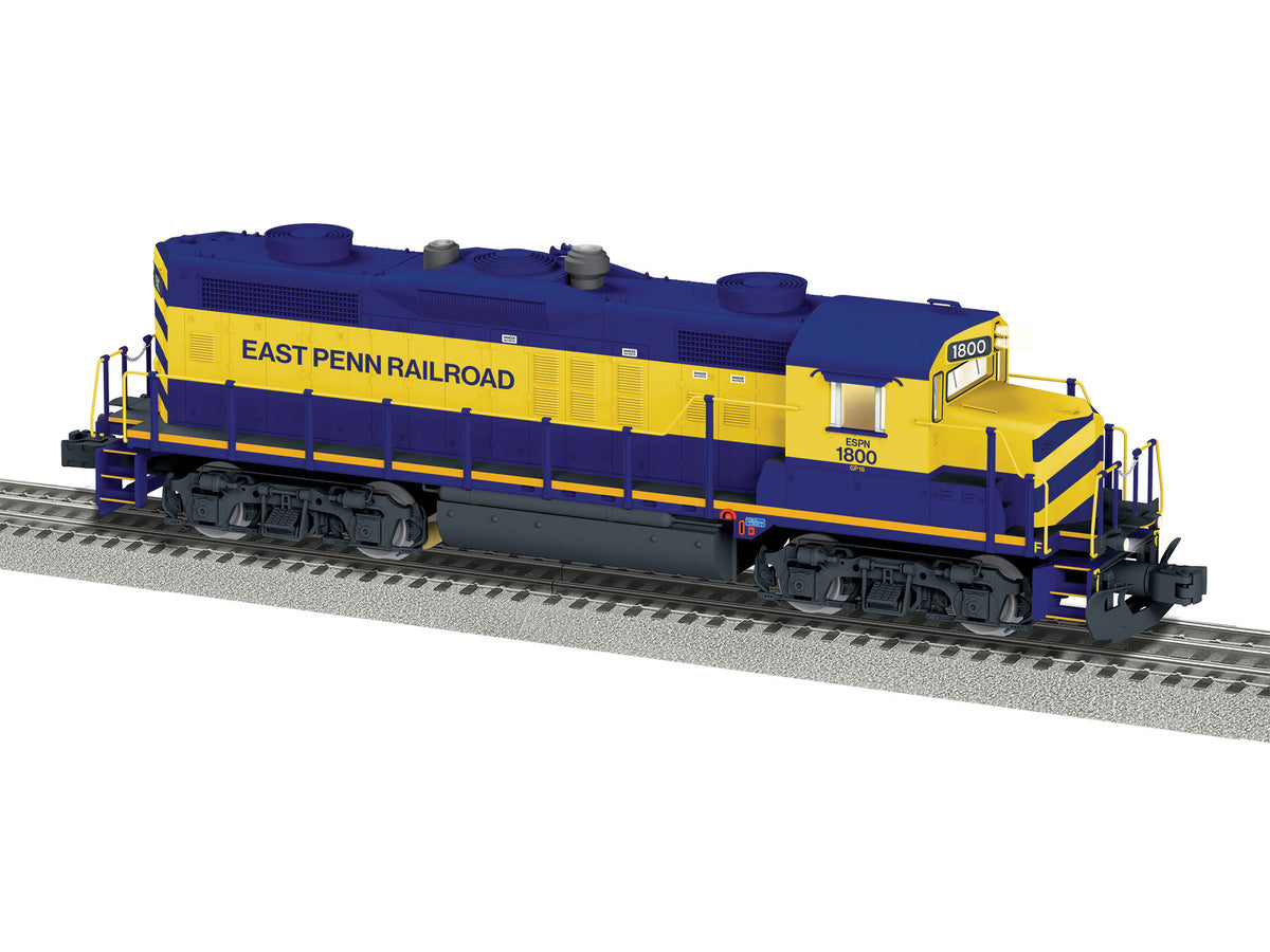 EMD GP18 - 3-Rail - Legacy Sound and Control -- East Penn #1800 (yellow, blue)-1