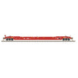 53' Rebuilt Well Car - 3-Rail - Ready to Run - Premier -- St. Marys Railway West (red, yellow conspicuity marks)-1