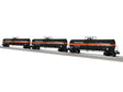 50' Tank Car 3-Pack - 3-Rail - Ready to Run -- Procor PROX #28016, 28030, 28049 (black, orange)-1