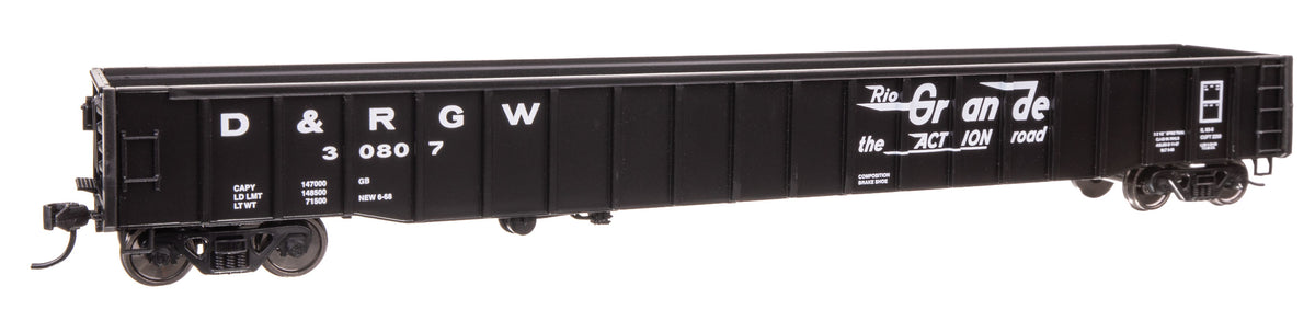 65' Thrall Mill Gondola - Ready To Run -- Denver & Rio Grande Western(TM) #30807-1