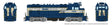 EMD CF7 Square Cab - Standard DC -- Massachusetts Central #2443 (blue, gray)-1