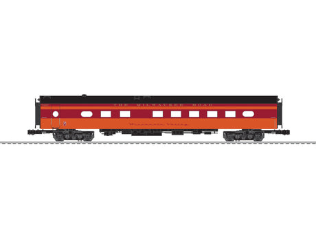 18" Smooth-Side Diner with StationSounds - 3-Rail - Ready to Run -- Milwaukee Road Wisconsin Valley (21st Century Excursion Scheme,)-1