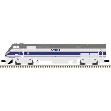 GE P42 Genesis - 2-Rail - Proto-Sound 3.0 & DCS - Premier(TM) -- Amtrak #111 (Phase III, silver, blue, red, white, gray, NE Corridor)-1
