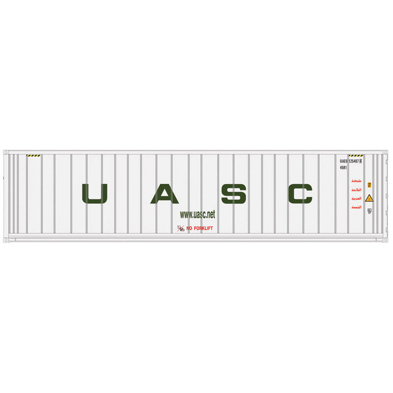 40' Reefer Container - Assembled -- United Arab Shipping Co. UASC (white, black)-1