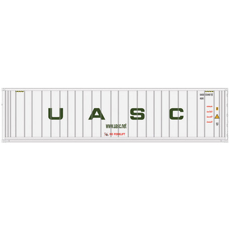 40' Reefer Container - Assembled -- United Arab Shipping Co. UASC (white, black)-1