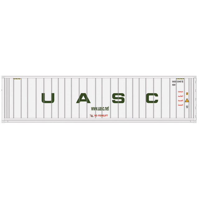 40' Reefer Container - Assembled -- United Arab Shipping Co. UASC (white, black)-1