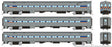 Comet Car 3-Pack - Ready to Run -- MARC Cab 7745 Coaches 7702, 7715 (gray, orange, blue)-1