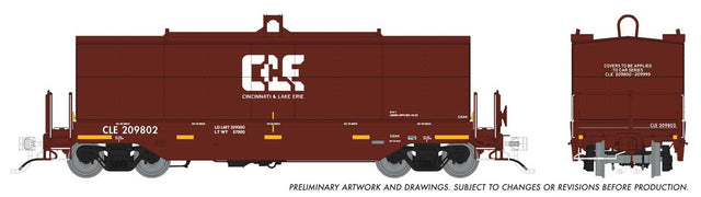 Greenbrier Transverse Coil Car 6-Pack - Ready to Run - Home Shops -- Cincinnati & Lake Erie (Home Shops Fantasy Scheme, Boxcar Red, white)-1