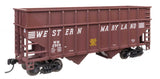 36' Wood Chip Hopper - Ready to Run -- Western Maryland #2909 (Boxcar Red)-2