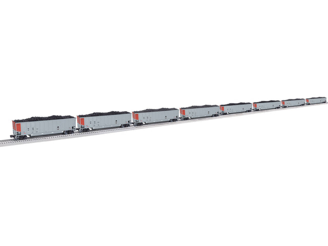 Bathtub Coal Gondola w/Load 4-Pack - 3-Rail - Ready to Run -- Detroit Edison DEEX (silver, orange)-1