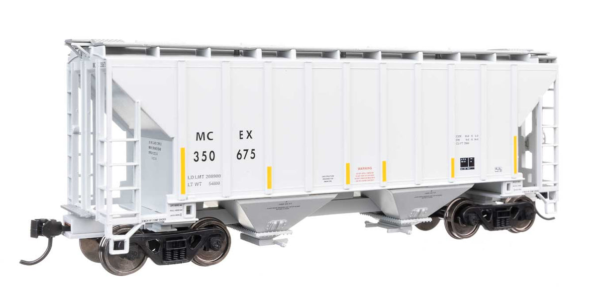 37' 2980 Cubic-Foot 2-Bay Covered Hopper - Ready to Run -- MCEX #350675-2