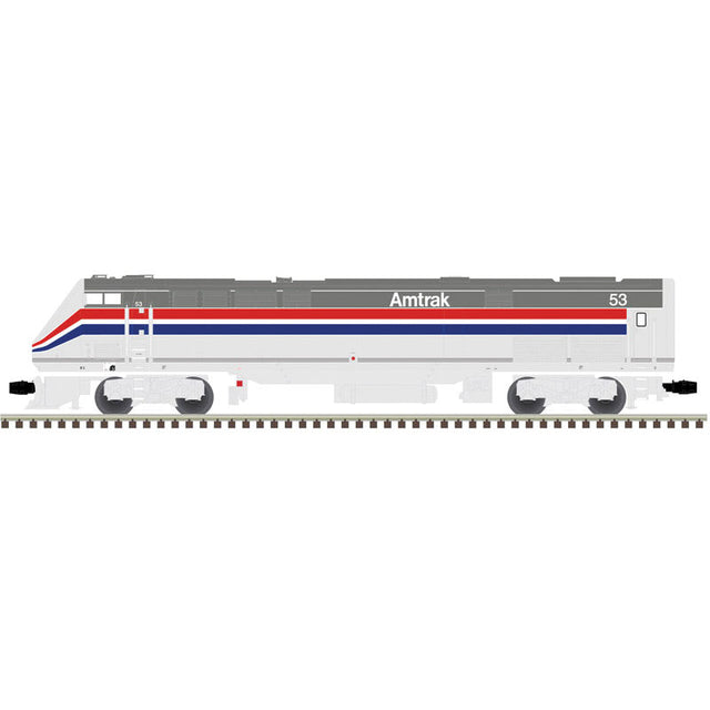 GE P42 Genesis - 3-Rail - Proto-Sound 3.0 & DCS - Premier(TM) -- Amtrak #53 (Phase III, silver, red, white, blue, gray)-1
