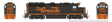 EMD GP40 - Standard DC -- Denver & Rio Grande Western #3142 (black, orange, Large Logo)-1