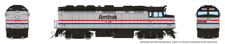 EMD F40PH - Ready to Run -- Amtrak #409 Phase III (gray, red, white, blue)-1