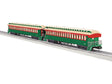 Wood Coach & Observation Set - 3-Rail - Ready to Run -- North Pole Central Set C #2509, 1201 (green, red, white)-1