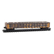 Greenville 2494 52'6" Mill Gondola with Load - Ready to Run -- Railgon #310694 (Weathered, black, yellow, graffiti)-1