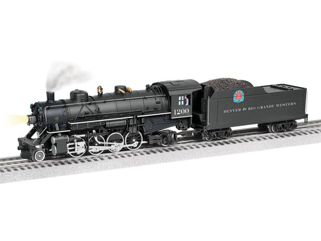 2-8-2 Mikado - 3-Rail w/Sound, LionChief(R) Plus 2.0 Remote & Bluetooth -- Denver & Rio Grande Western #1200 (black)-1