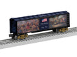 Steel Boxcar - 3-Rail - Ready to Run -- Molly Pitcher (blue, white, red, Multicolor Graphics)-1
