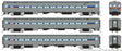 Comet Car 3-Pack - Ready to Run -- MARC Cab 7753 Coaches 7703, 7714 (gray, orange, blue)-1