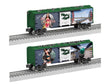 Steel Boxcar - 3-Rail - Ready to Run -- Wings of Angels - Sierra (green car)-1