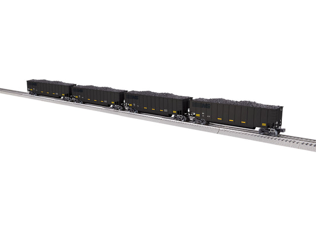 Bathtub Coal Gondola w/Load 4-Pack - 3-Rail - Ready to Run -- Norfolk Southern #10425,10516, 10585, 10627 (black, Reporting Marks Only)-1