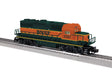 EMD GP38 - 3-Rail w/LionChief Plus 2.0 Sound, Control & Smoke -- BNSF Railway #2327 (orange, green)-1